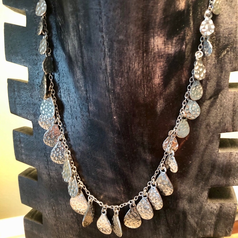 Tocara Hammered Stainless Steel Necklace